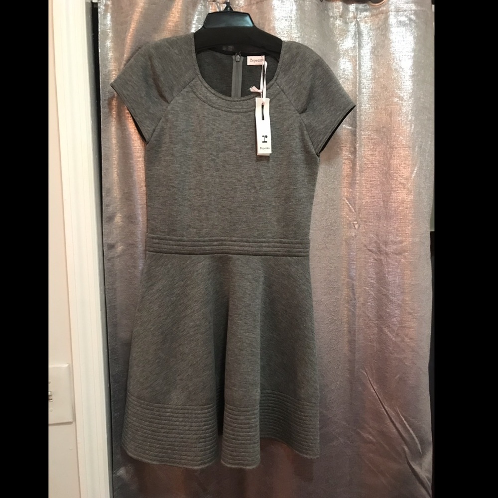 Repetto Zipper Structured Gray Dress